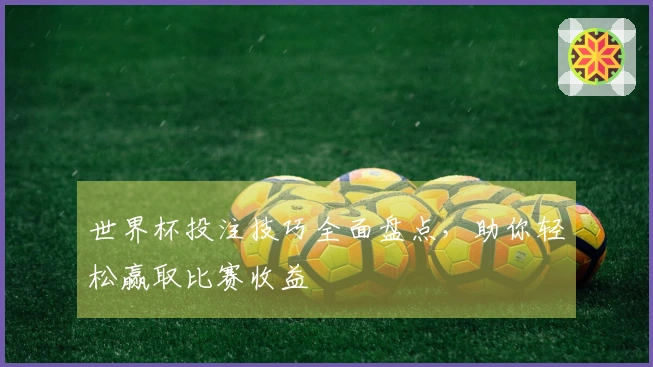 世界杯投注技巧全面盘点，助你轻松赢取比赛收益